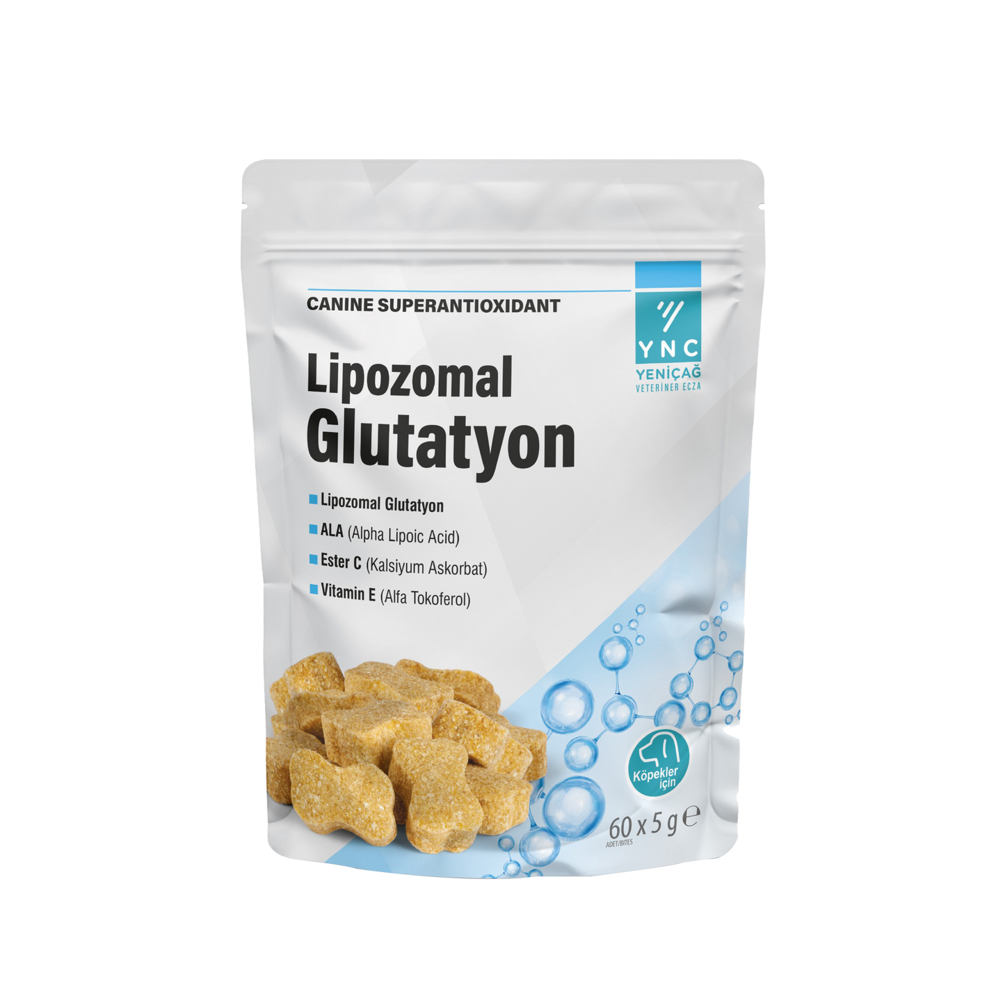 Liposomal Glutathione Canine | Antioxidant Functional Treats for Dogs | Cellular Support | 60x5g