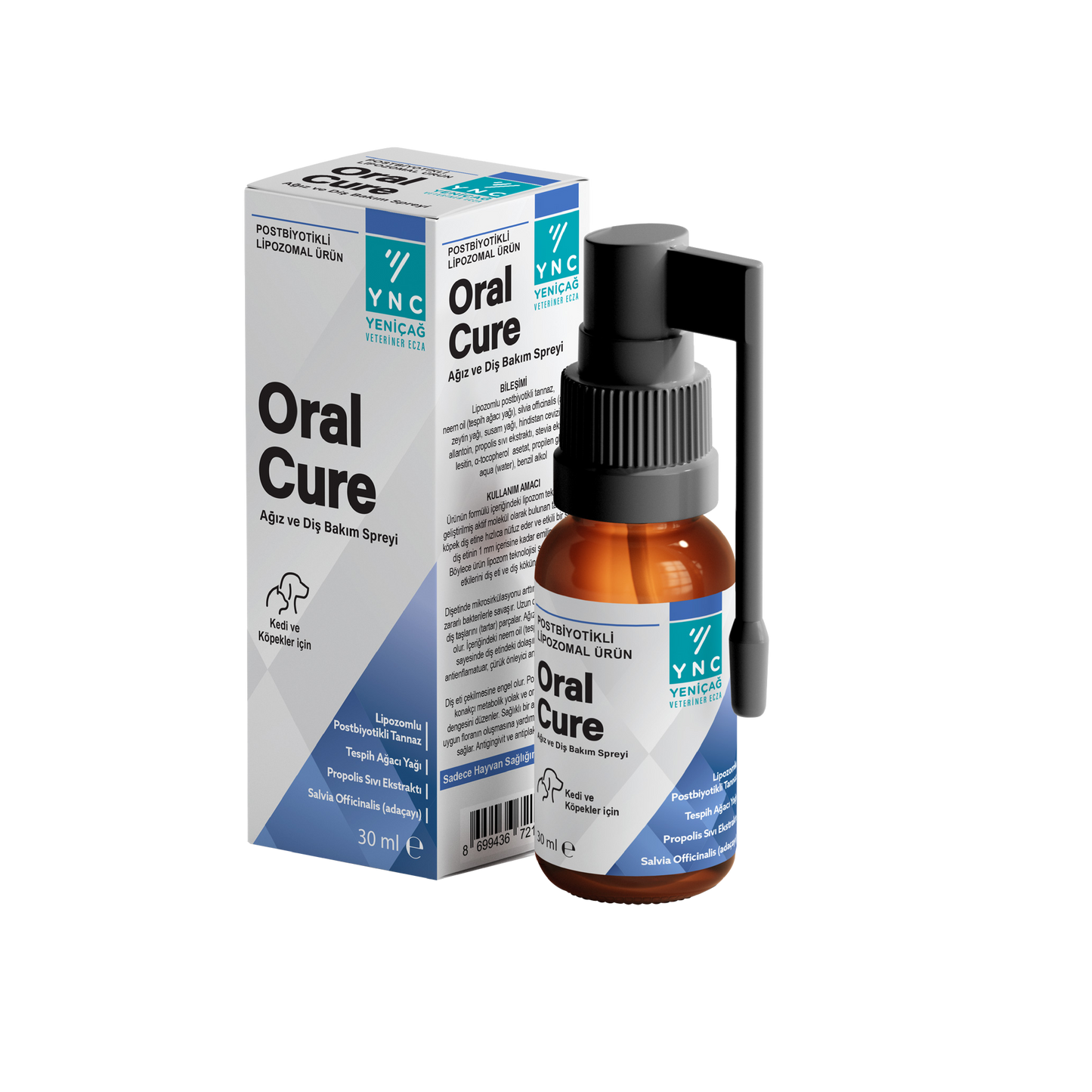 Oral Cure | Liposomal Oral Spray for Cats & Dogs | Postbiotic Dental & Gum Support | 30 ml
