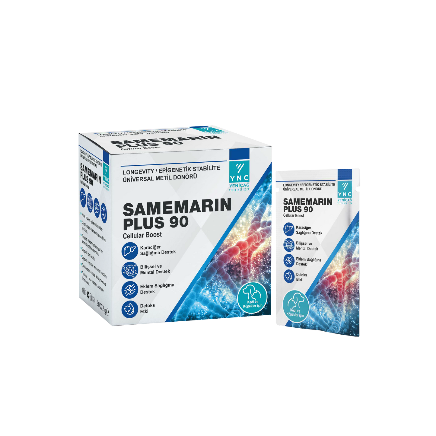 SameMarin Plus 90 | Epigenetic & Cellular Support for Cats & Dogs | 30 Sachets