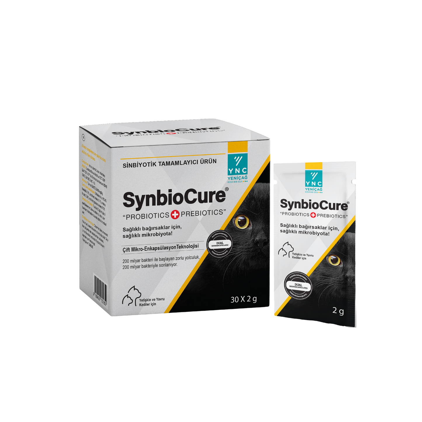 SynbioCure Feline Probiotics + Prebiotics 30x2g